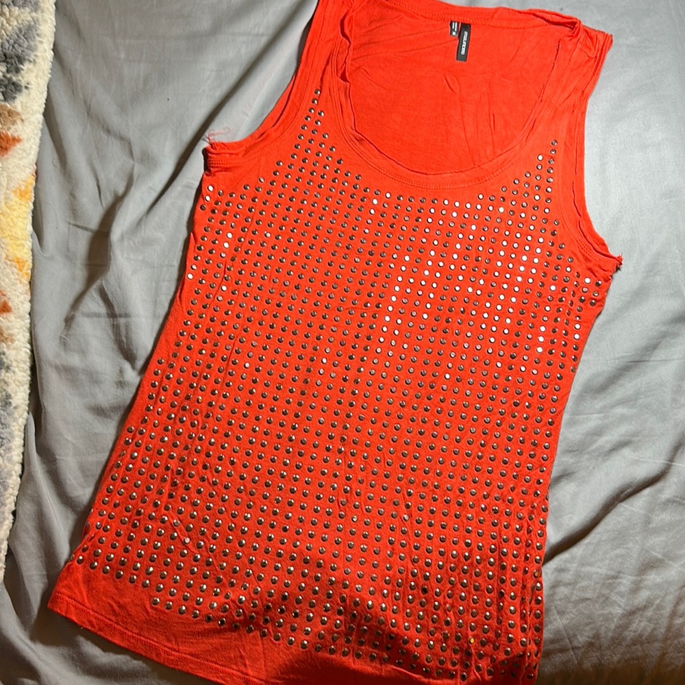 Orange glitter tank *bogo*